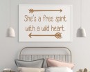 She's a free spirit with a wild heart Wall Decal